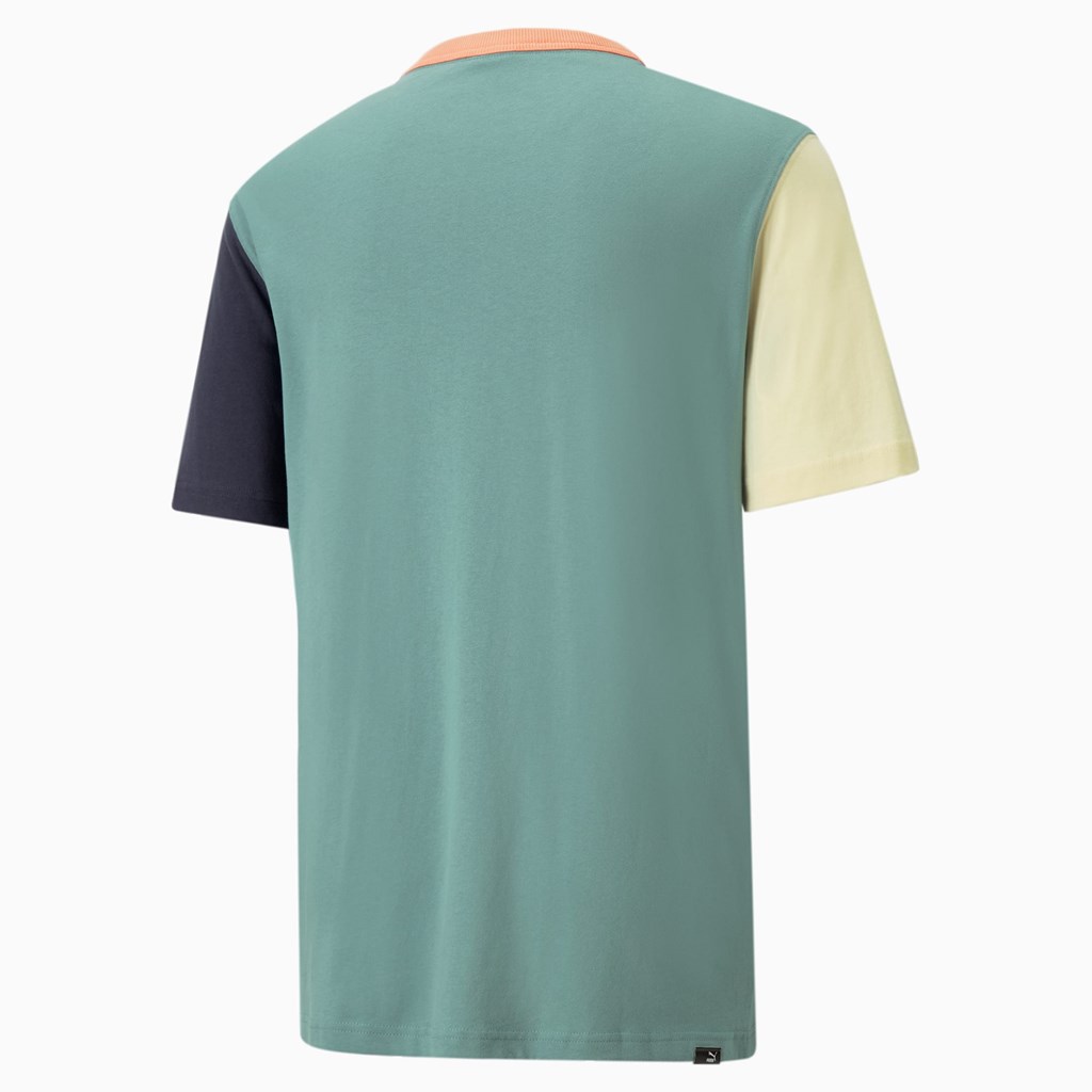 Puma Downtown Løbe T-shirt Herre Blå | 487015QXD