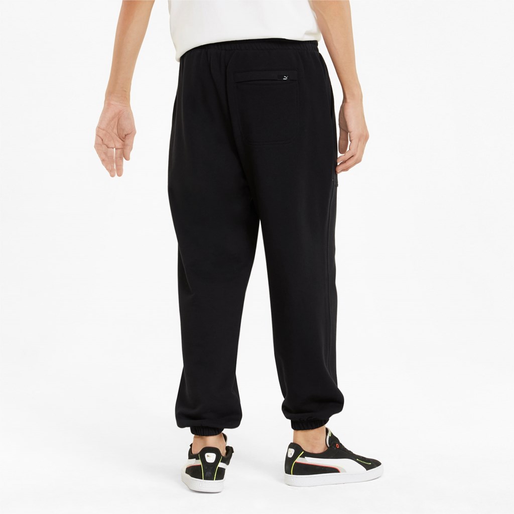 Puma Downtown Sweatpants Herre Sort | QG3290458