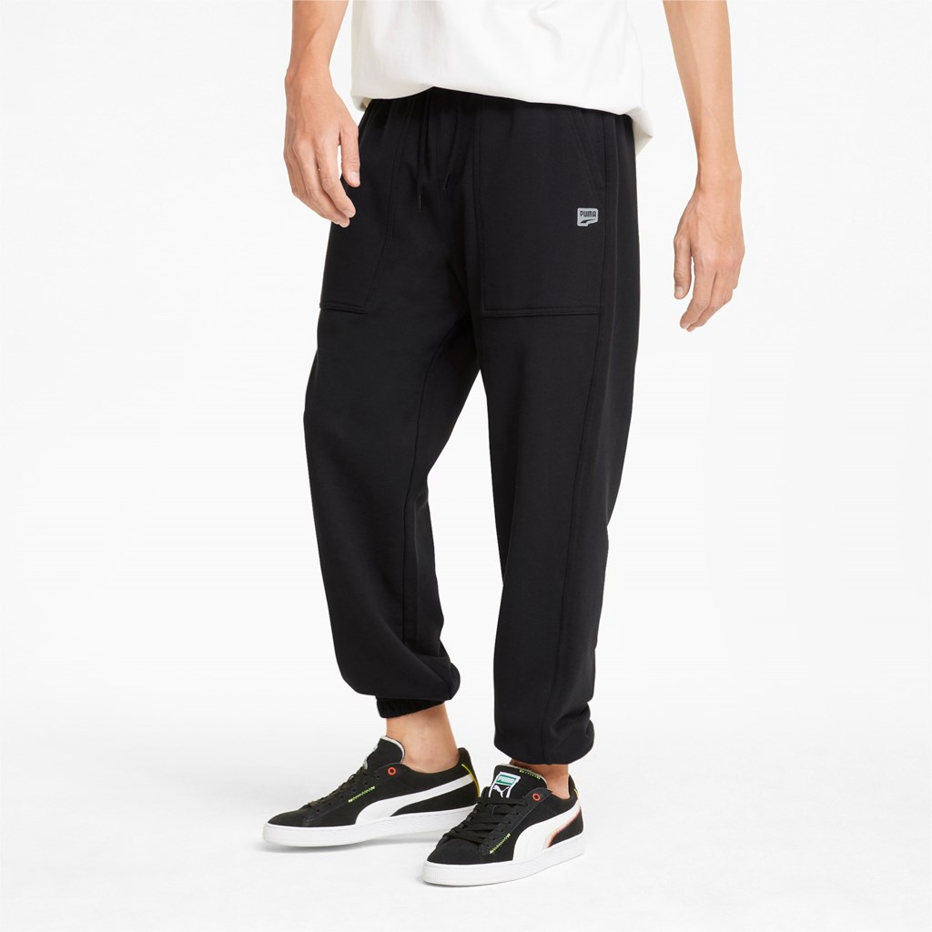 Puma Downtown Sweatpants Herre Sort | QG3290458