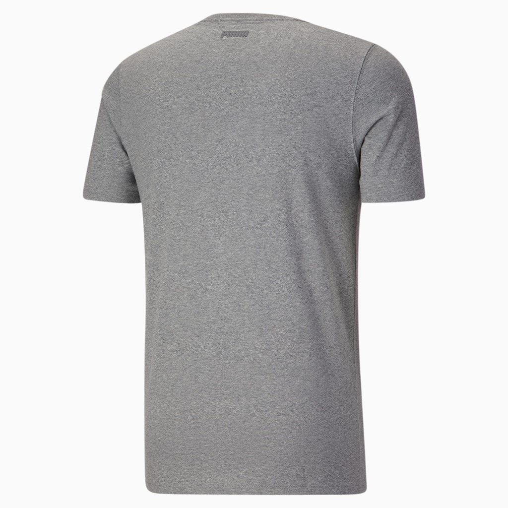 Puma Dylan Kort Sleeve Basketball Løbe T-shirt Herre Medium Gray Heather | 384296OHN