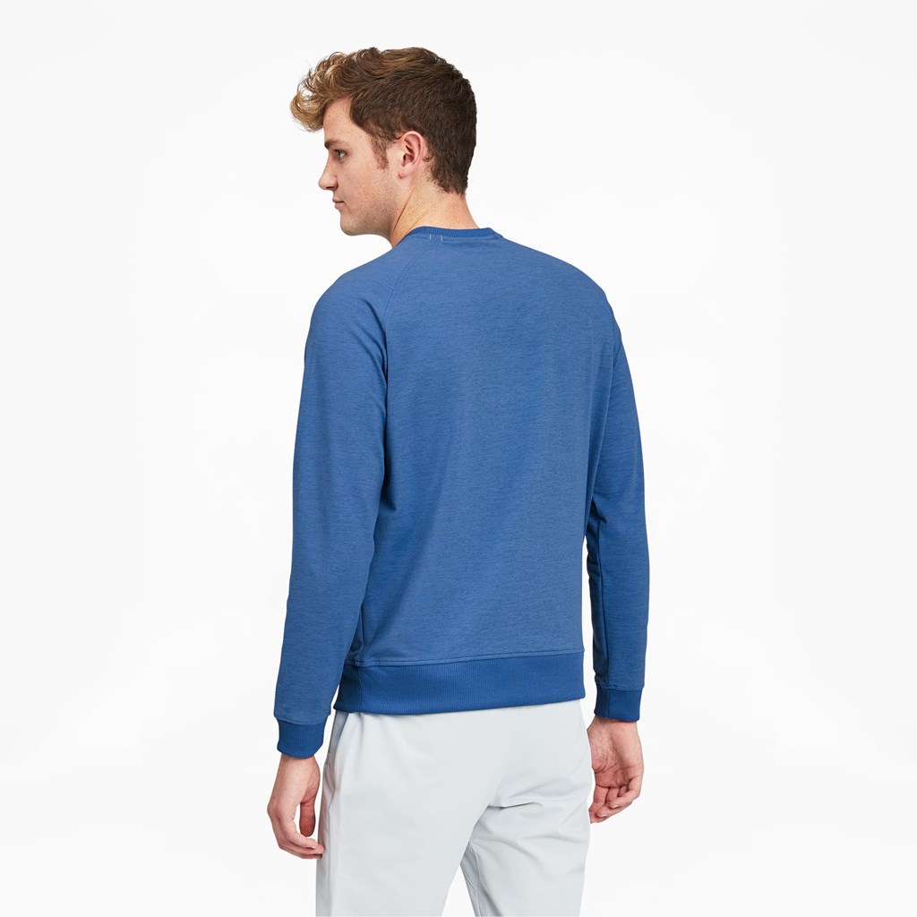 Puma EGW CLOUDSPUN PM Golf Crewneck Trøjer Herre Blå | XR9817520