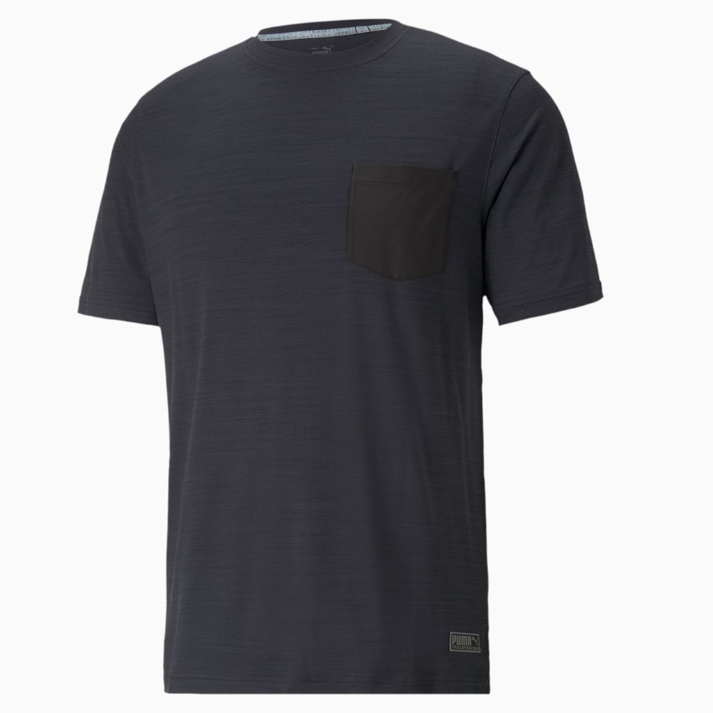 Puma EGW CLOUDSPUN Pushcart Pocket Løbe T-shirt Herre Sort | 029185RKV