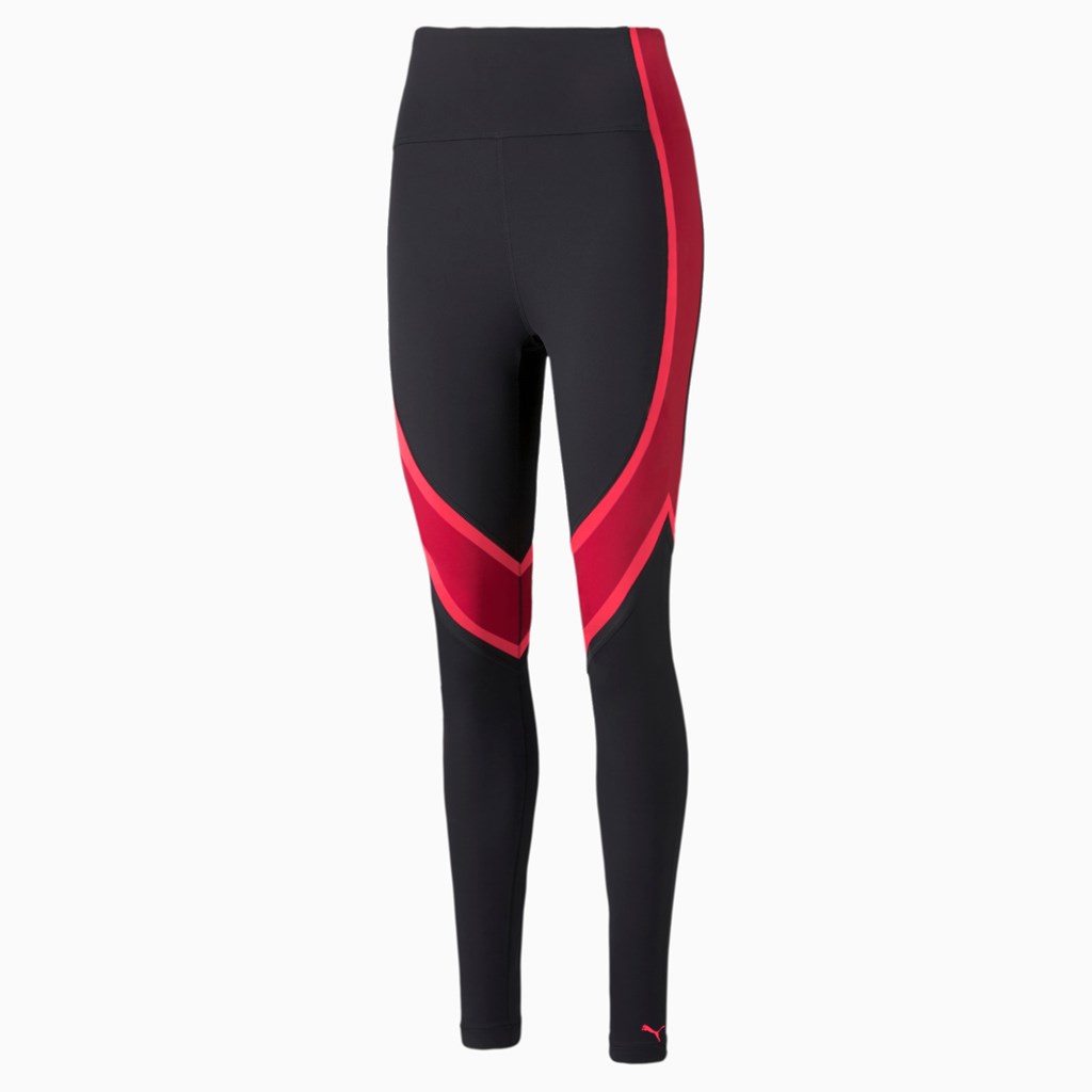 Puma EVERSCULPT Full-Length Trænings Leggings Dame Sort Rød | 236587YDM