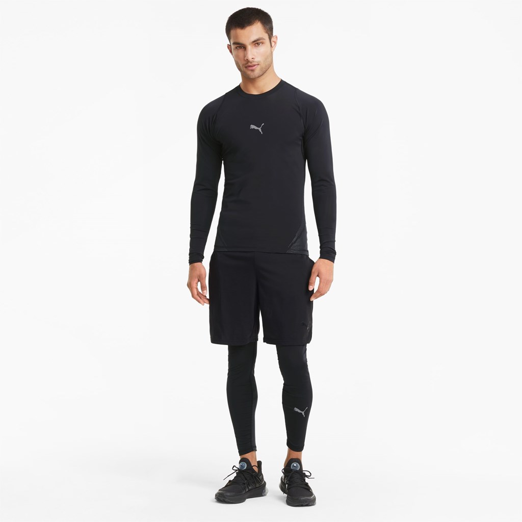 Puma EXO-ADAPT Long Sleeve Løbe T-shirt Herre Sort | 081736AIC