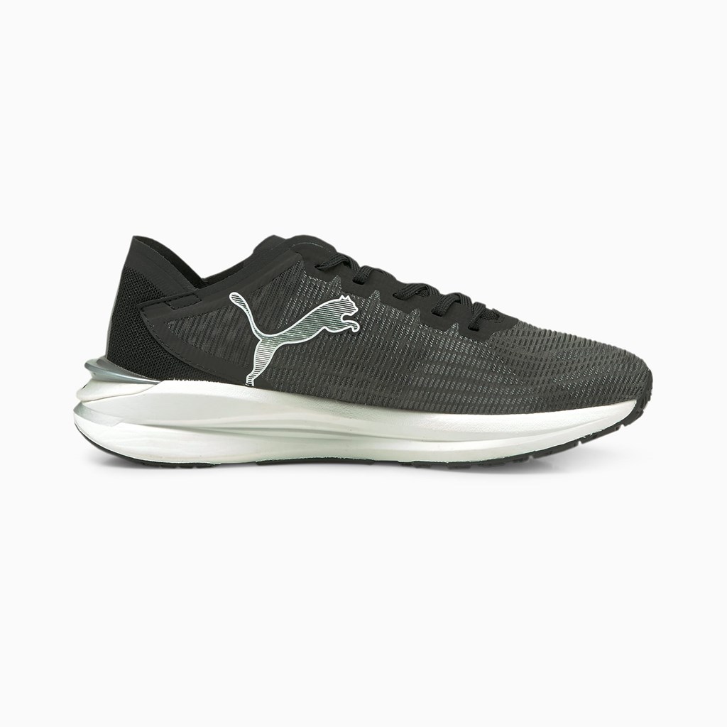 Puma Electrify Nitro JR Sneakers Drenge Hvide Sølv Sort | 347896JHN