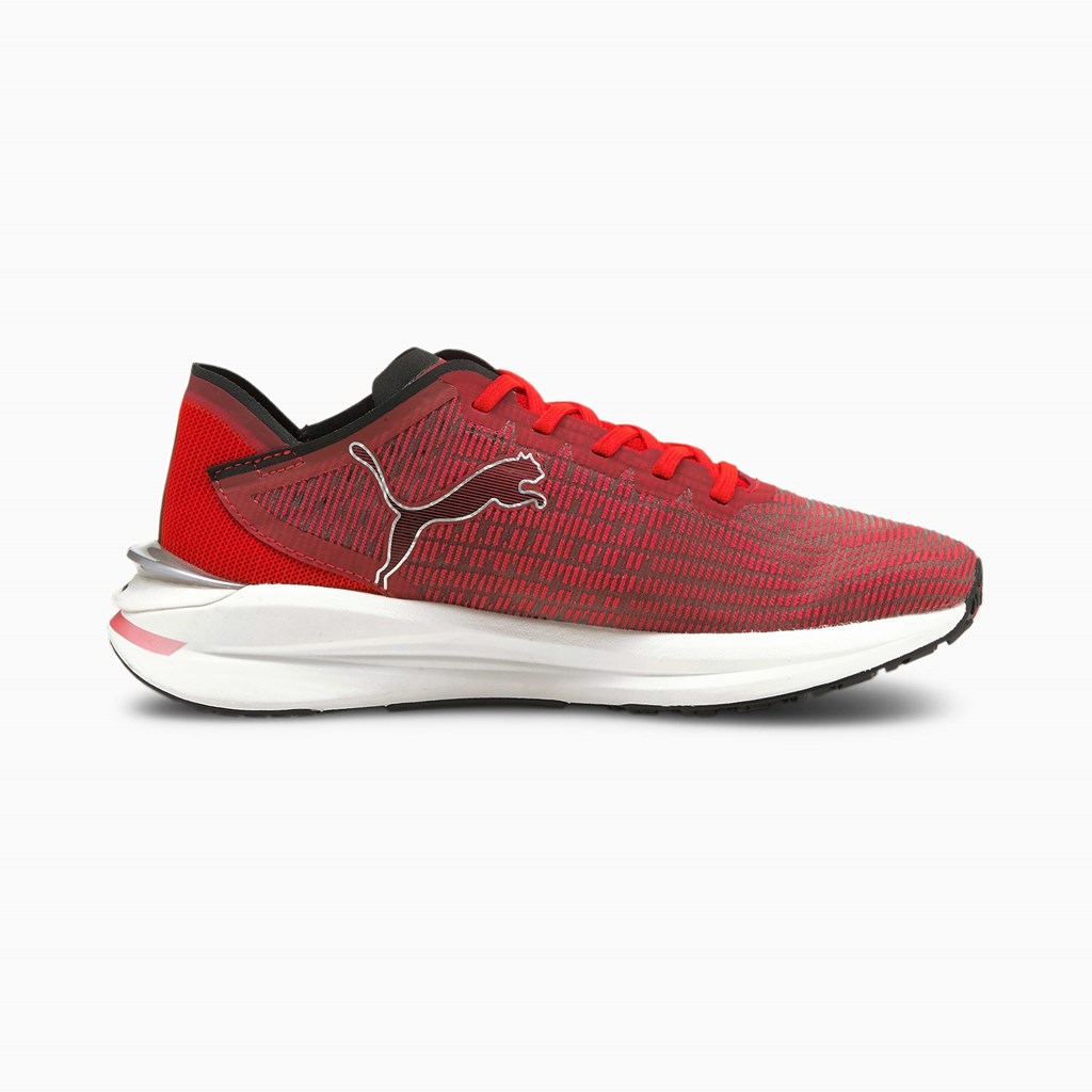 Puma Electrify Nitro JR Sneakers Pige Hvide Rød Sort | AS6347859