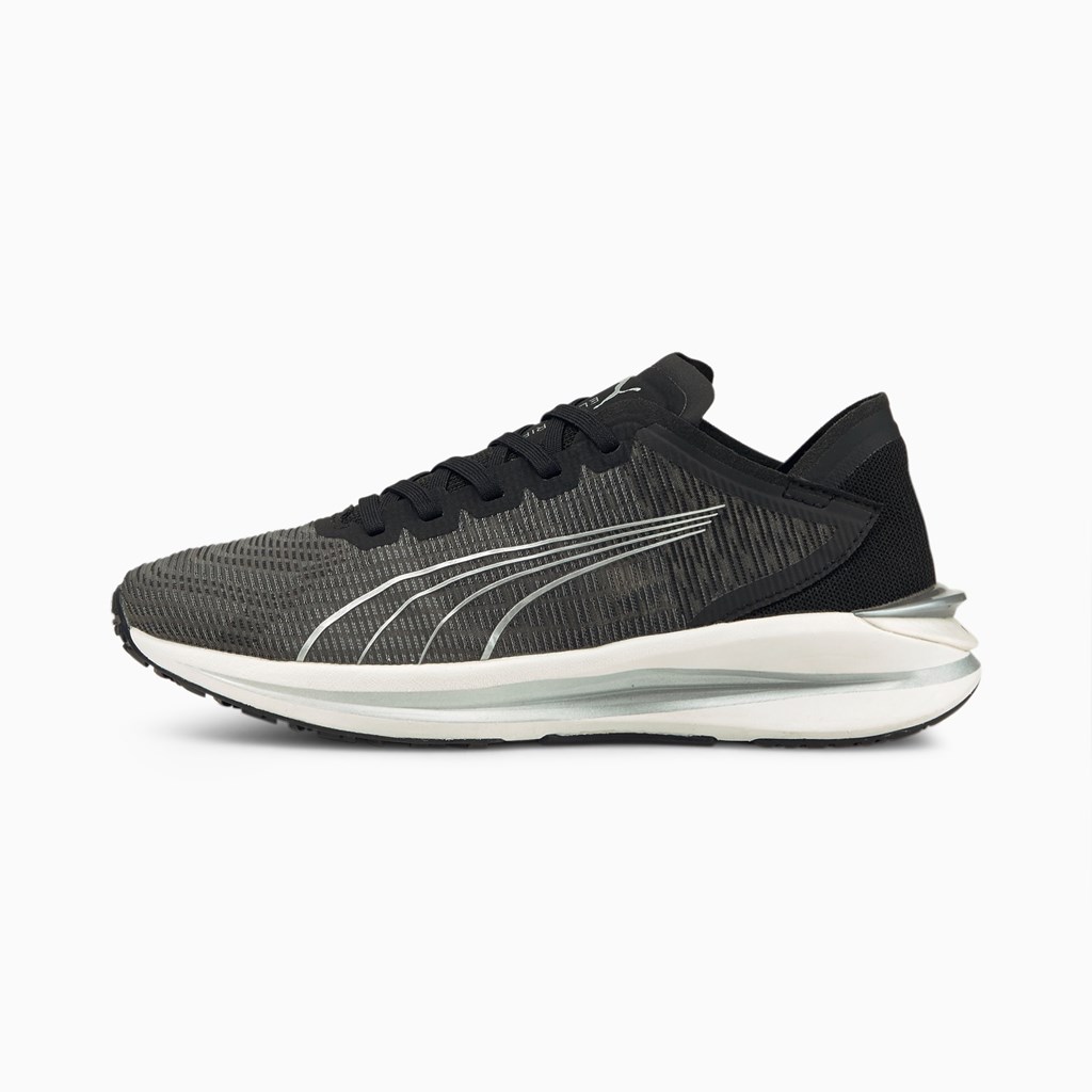 Puma Electrify Nitro JR Sneakers Pige Hvide Sølv Sort | WI3486192