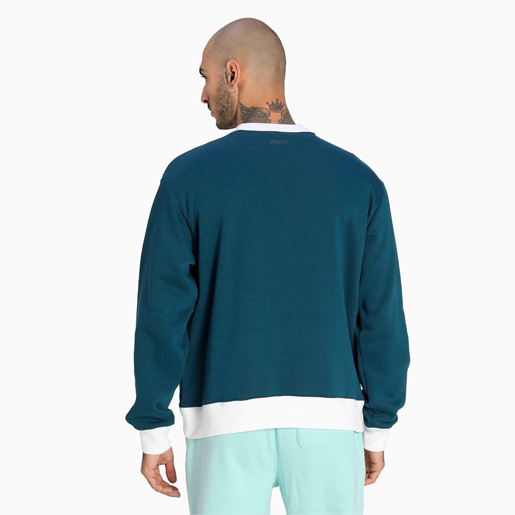 Puma Enrolment Crew Neck Basketball Sweatshirt Herre Blå | YI3569028