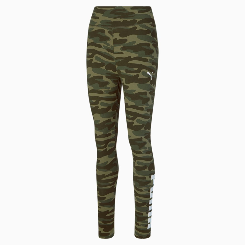 Puma Essentials+ Camo Leggings Dame Grape Leaf | 749065KDQ