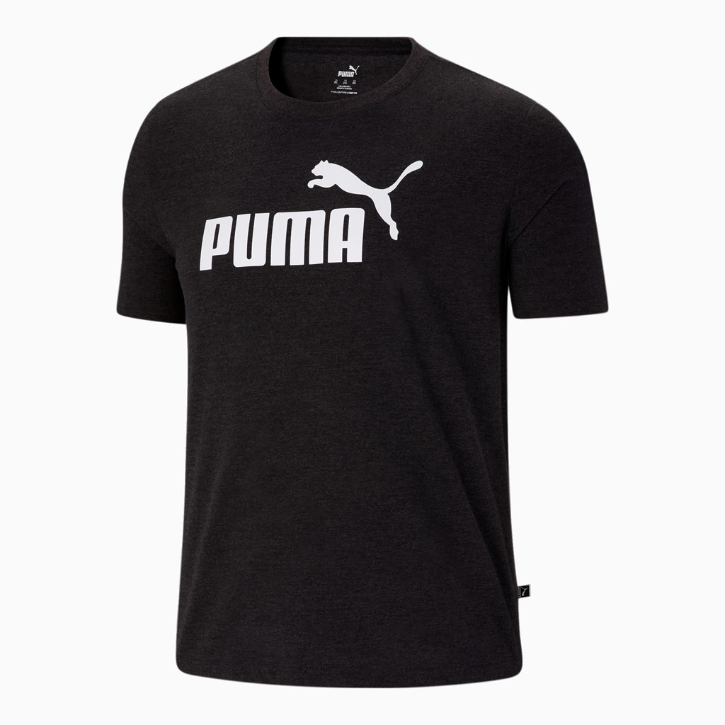 Puma Essentials Heathe BT Løbe T-shirt Herre Sort | 768542UKN