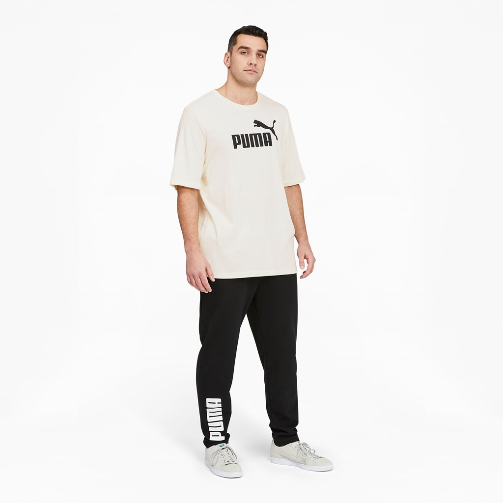 Puma Essentials Logo BT Løbe T-shirt Herre Sort | 672350LUH