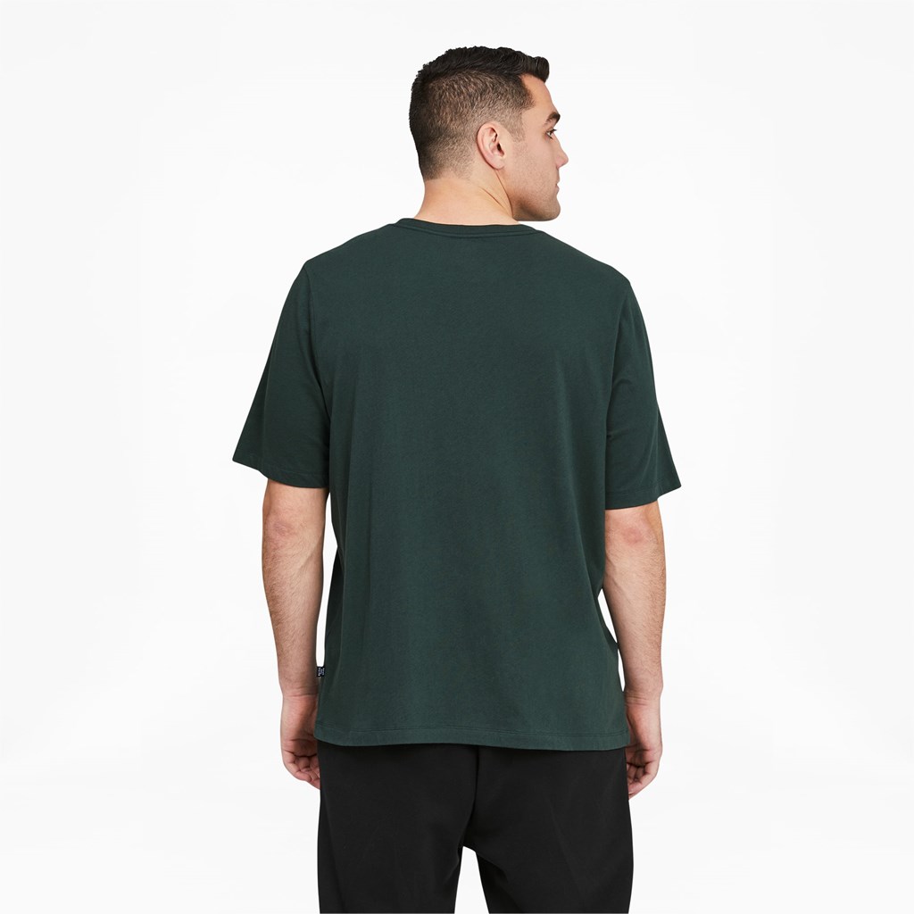 Puma Essentials Logo BT Løbe T-shirt Herre Grøn Hvide | 904136XGY