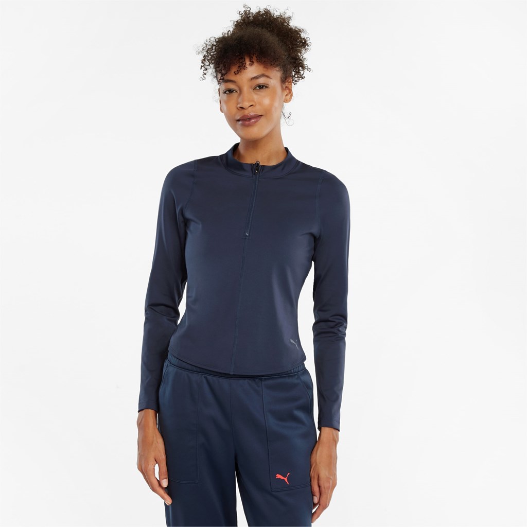 Puma Eversculpt Zip Long Sleeve Trænings Toppe Dame Spellbound | YZ7316089