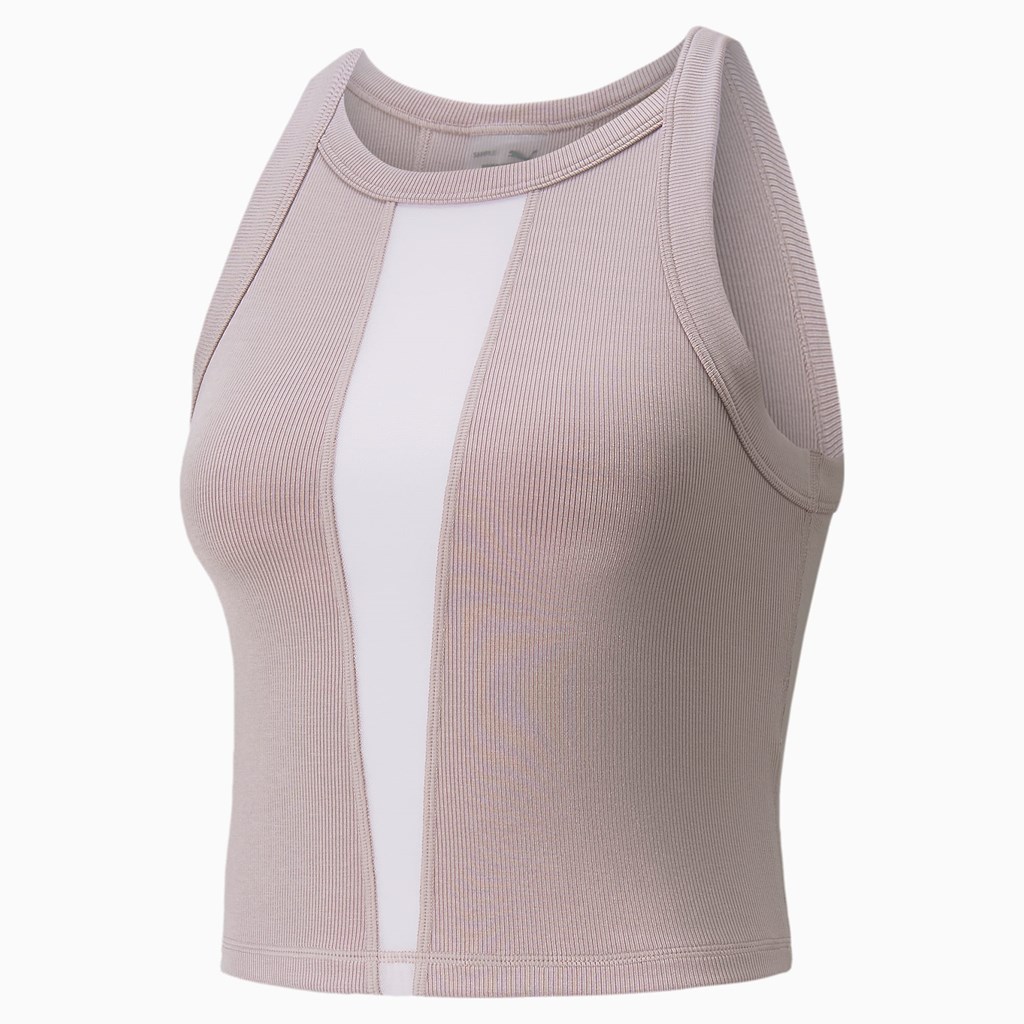 Puma Exhale Ribbed Trænings Tank Tops Dame Quail | SW0148236