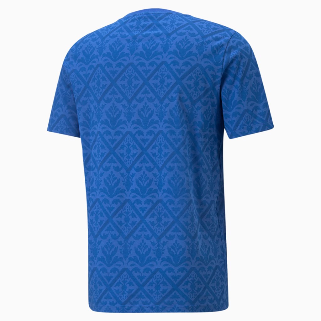 Puma FIGC Graphic Winner Soccer Løbe T-shirt Herre Blå Blå | 821746UZE