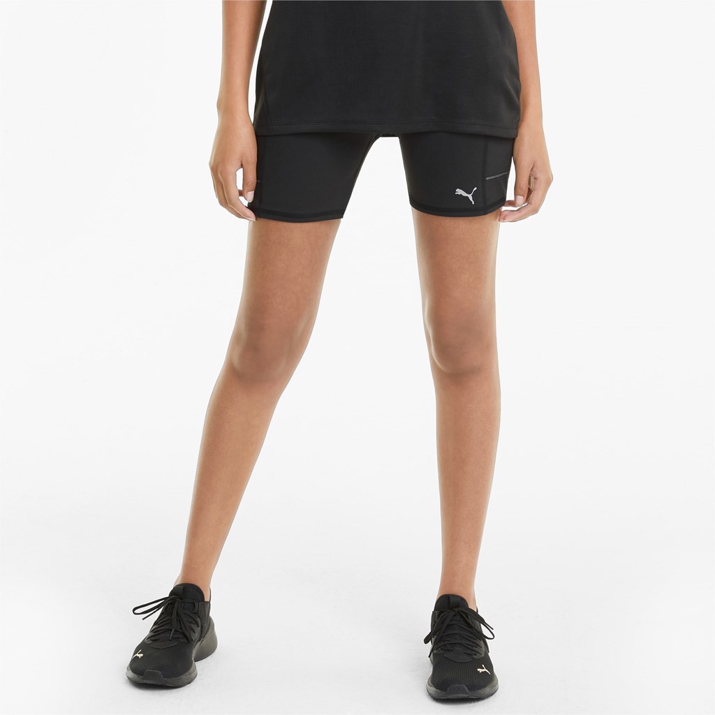 Puma Favorite Tight Løbe Shorts Dame Sort | 810245IYZ