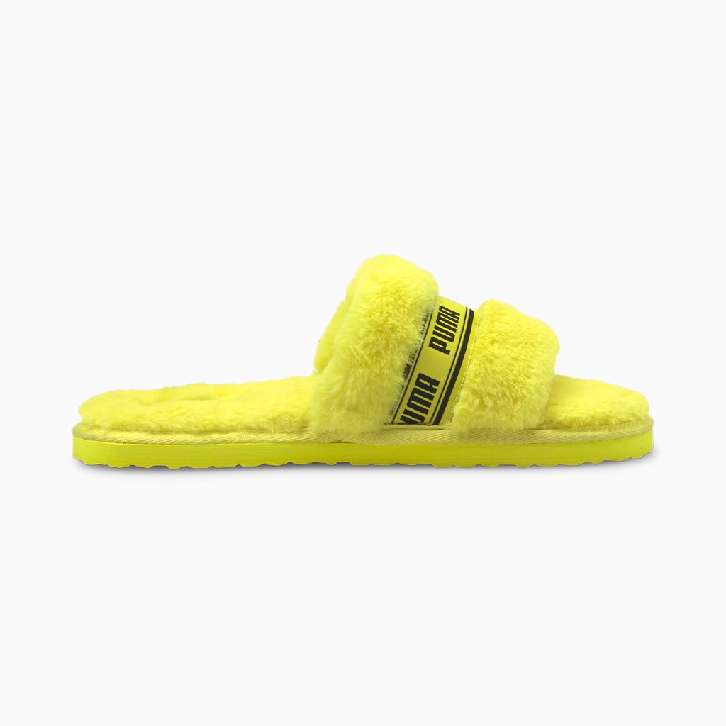 Puma Fluff Badesandaler Jr Badesandaler Pige Gul Sort | 605198BRV