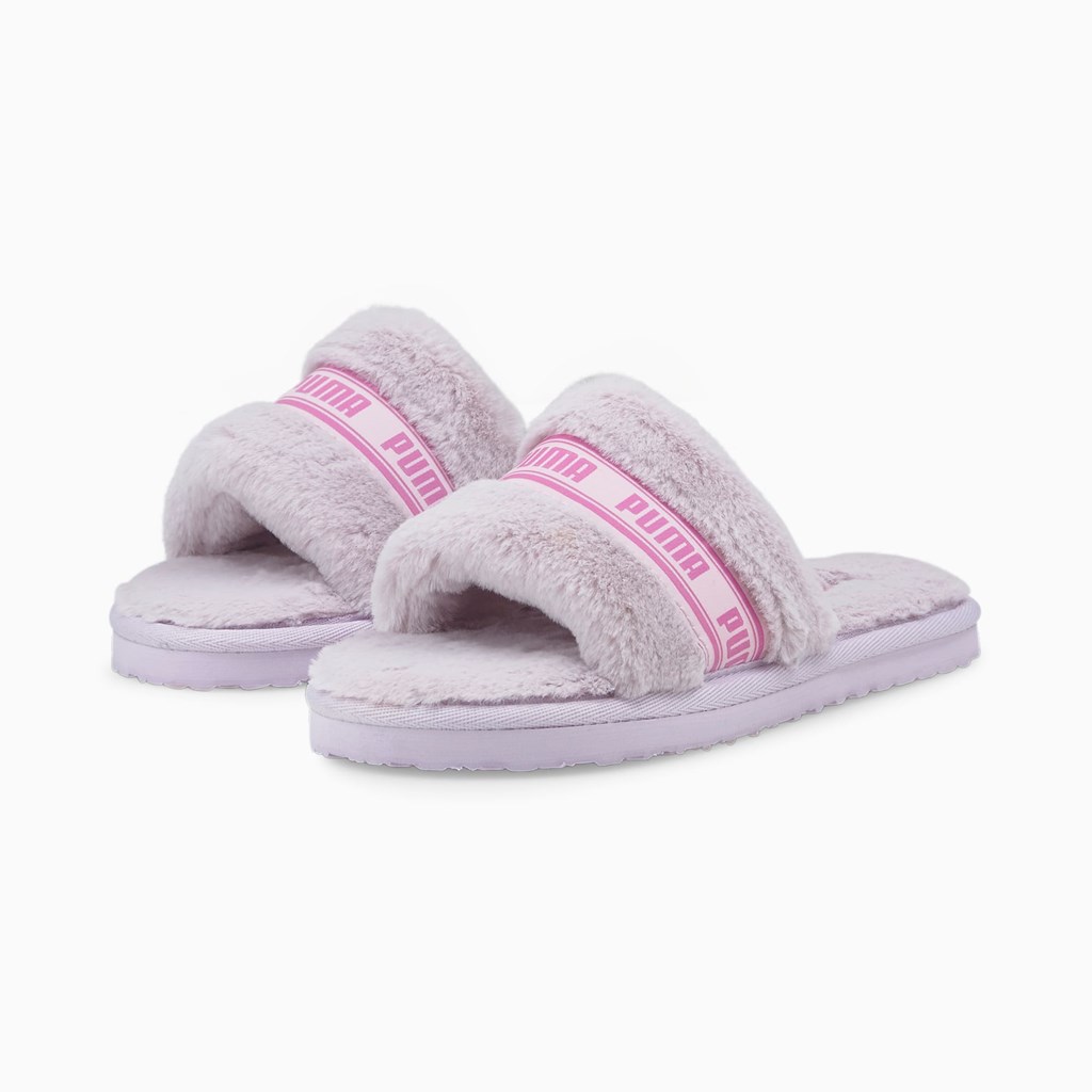 Puma Fluff Badesandaler Jr Badesandaler Pige Lavendel | 701396ACP