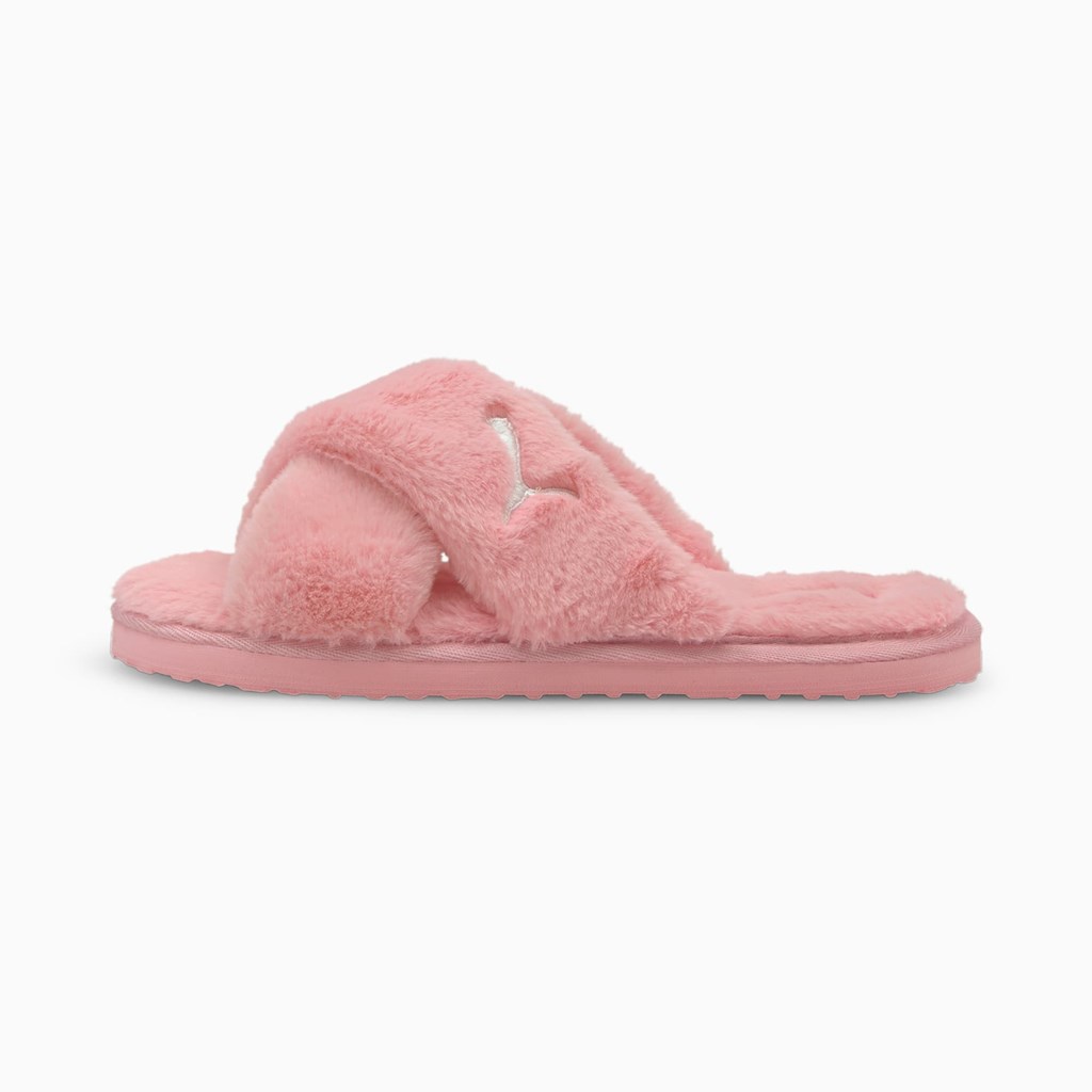 Puma Fluff X Páskové Badesandaler Dame Hvide | 645019JEZ