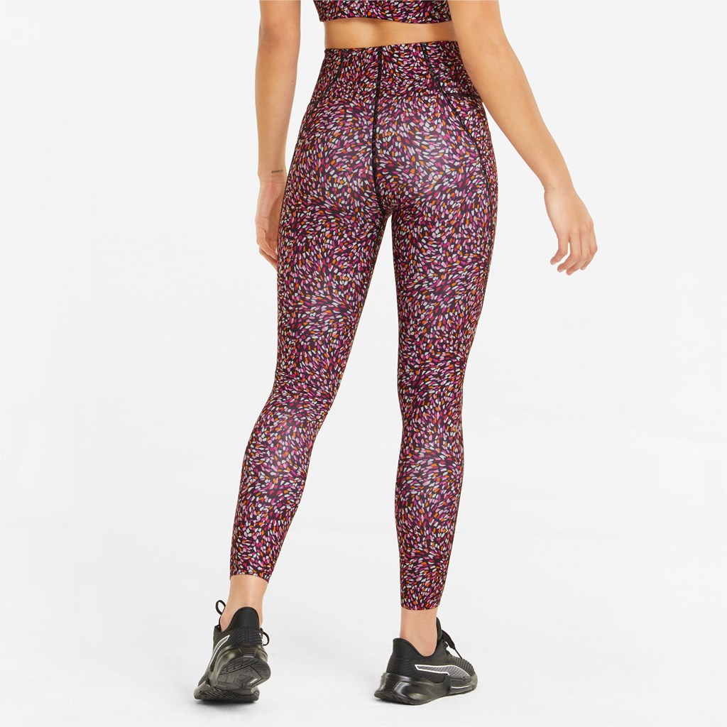 Puma Forever Luxe Graphic Trænings Leggings Dame Sort | 904367BEA