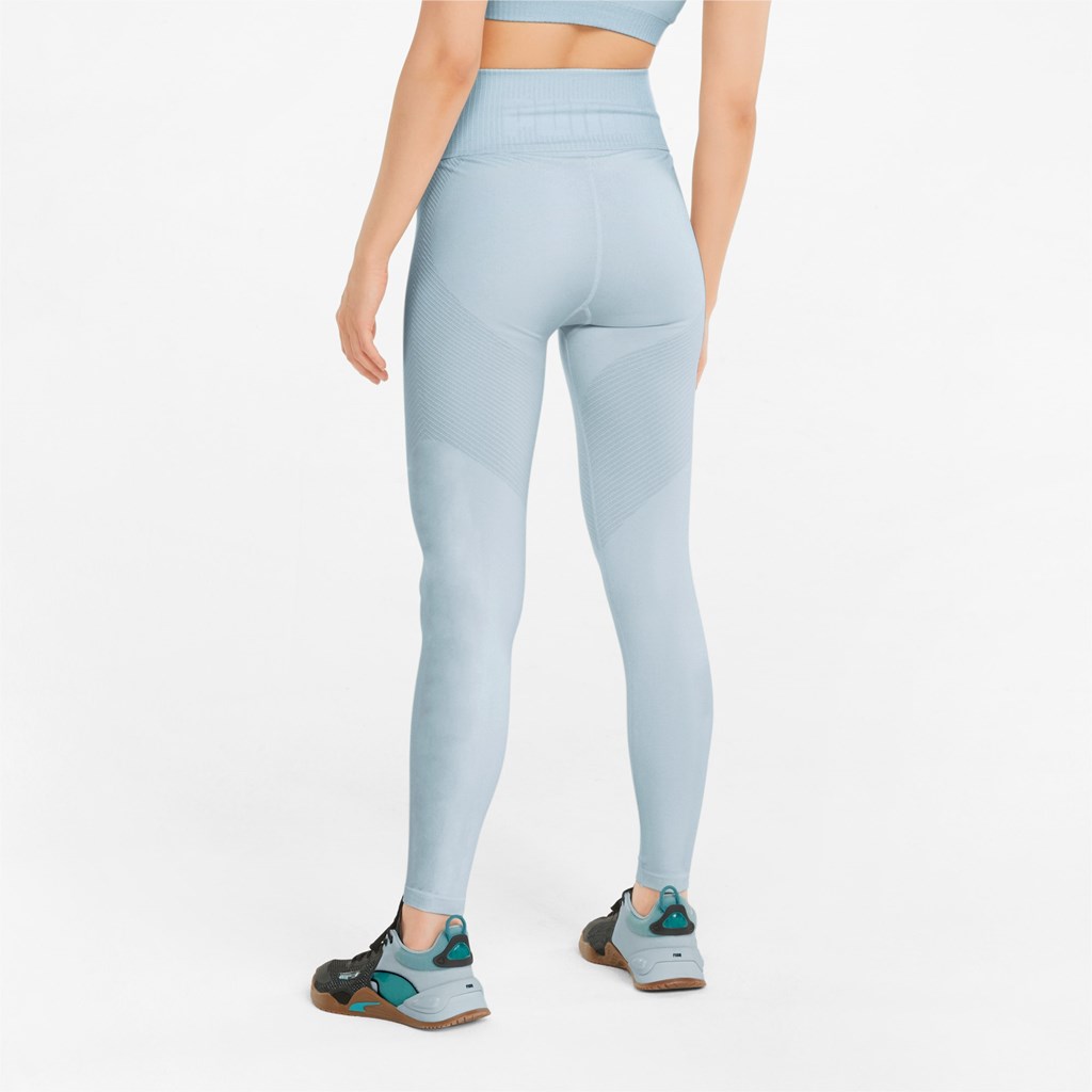 Puma FormKnit Seamless High Talje 7/8 Trænings Leggings Dame Blå Hvide | 526418PTZ