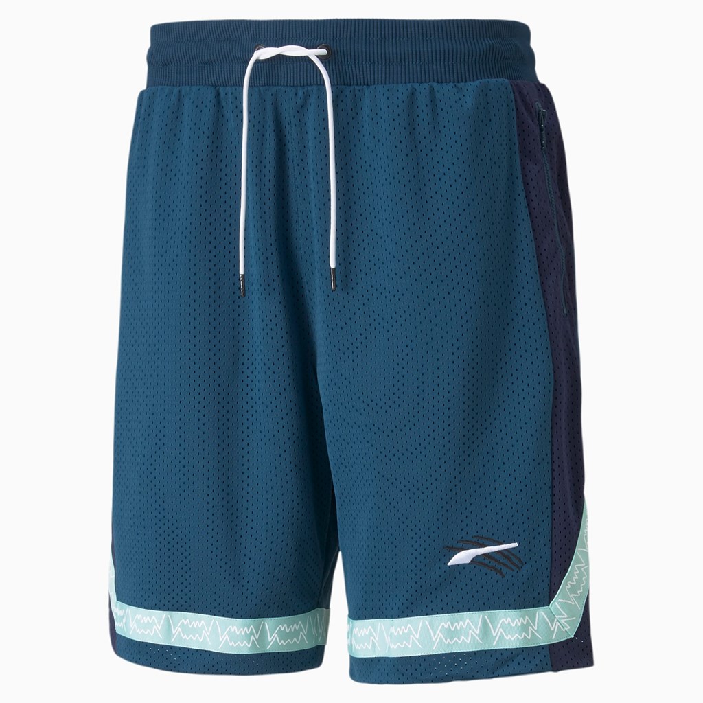 Puma Full Ride Basketball Shorts Herre Blå | 730194LAC