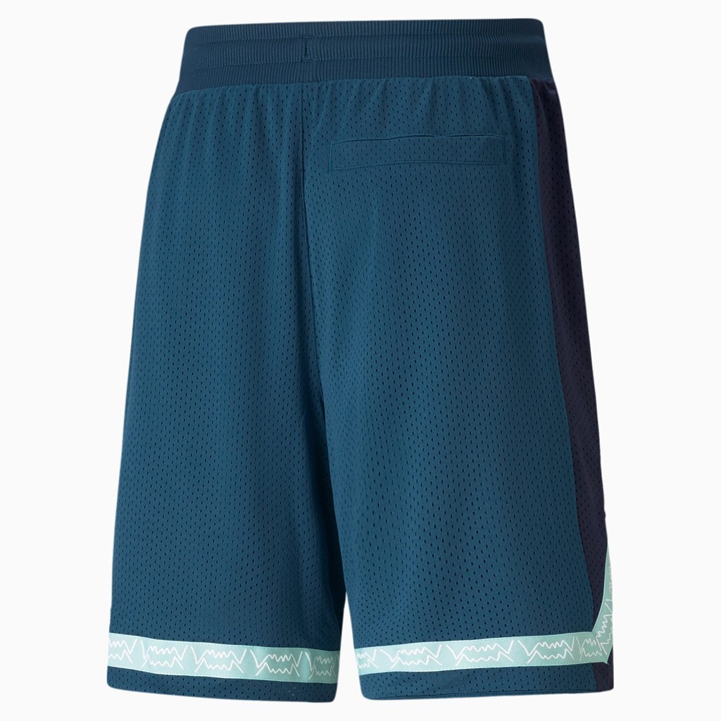 Puma Full Ride Basketball Shorts Herre Blå | 730194LAC