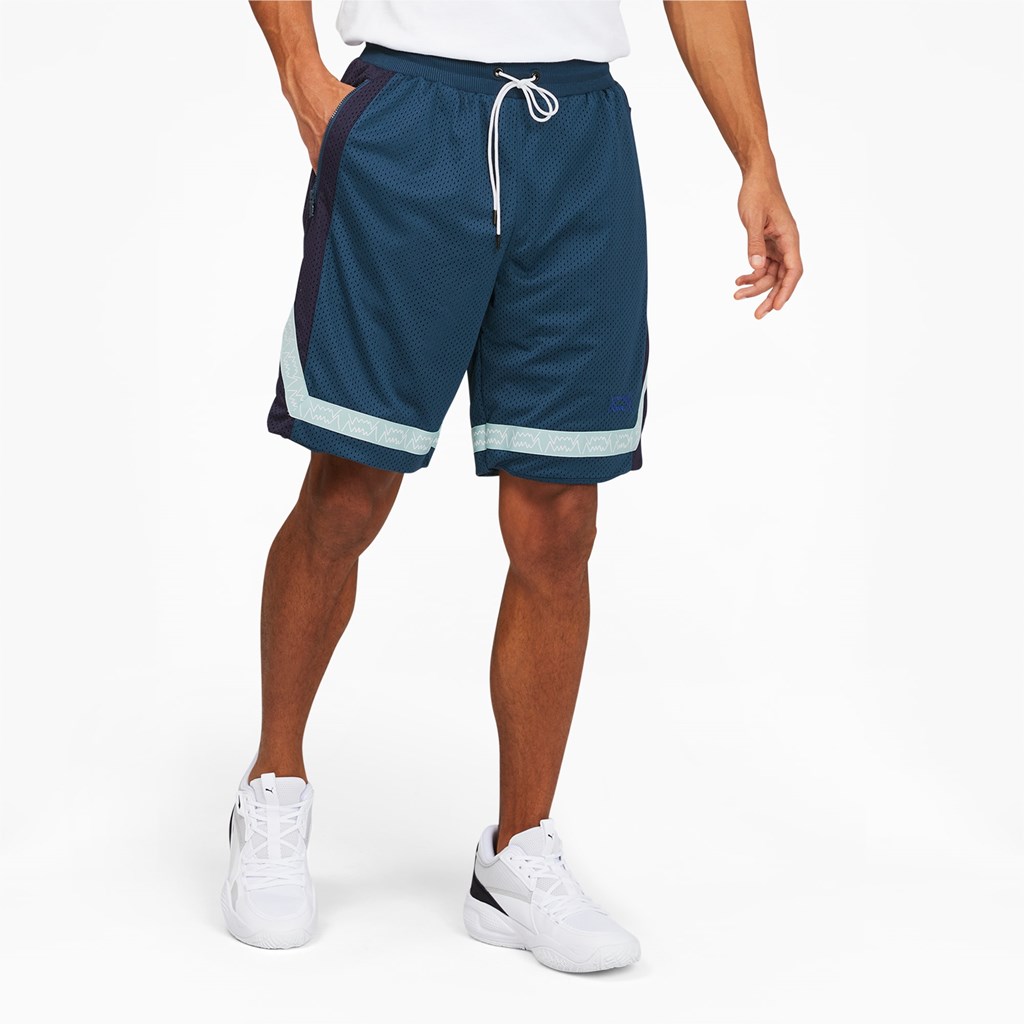 Puma Full Ride Basketball Shorts Herre Blå | 730194LAC