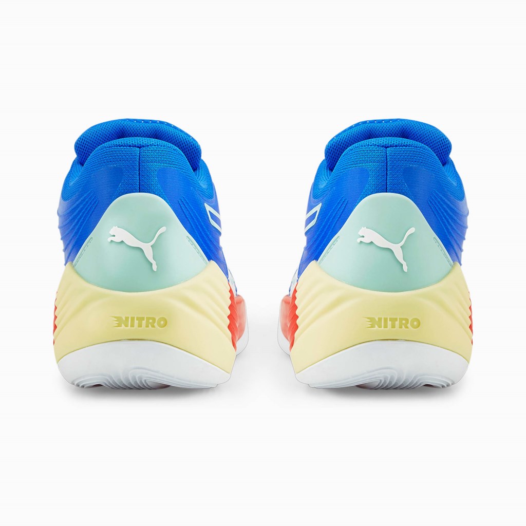 Puma Fusion Nitro Basketball Sko Dame Bluemazing / Sunblaze | 865194DQV