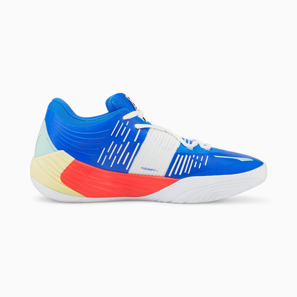 Puma Fusion Nitro Basketball Sko Dame Bluemazing / Sunblaze | 865194DQV