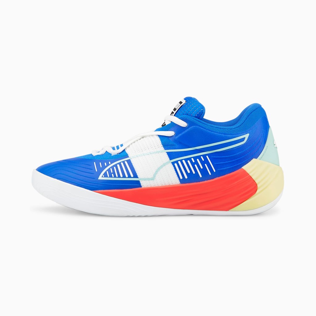 Puma Fusion Nitro Basketball Sko Dame Bluemazing / Sunblaze | 865194DQV