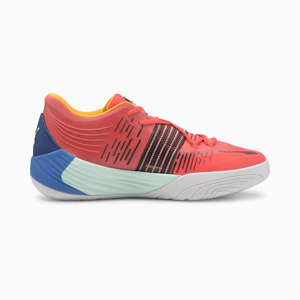 Puma Fusion Nitro Basketball Sko Dame Sunblaze / Bluemazing | 704856NKI