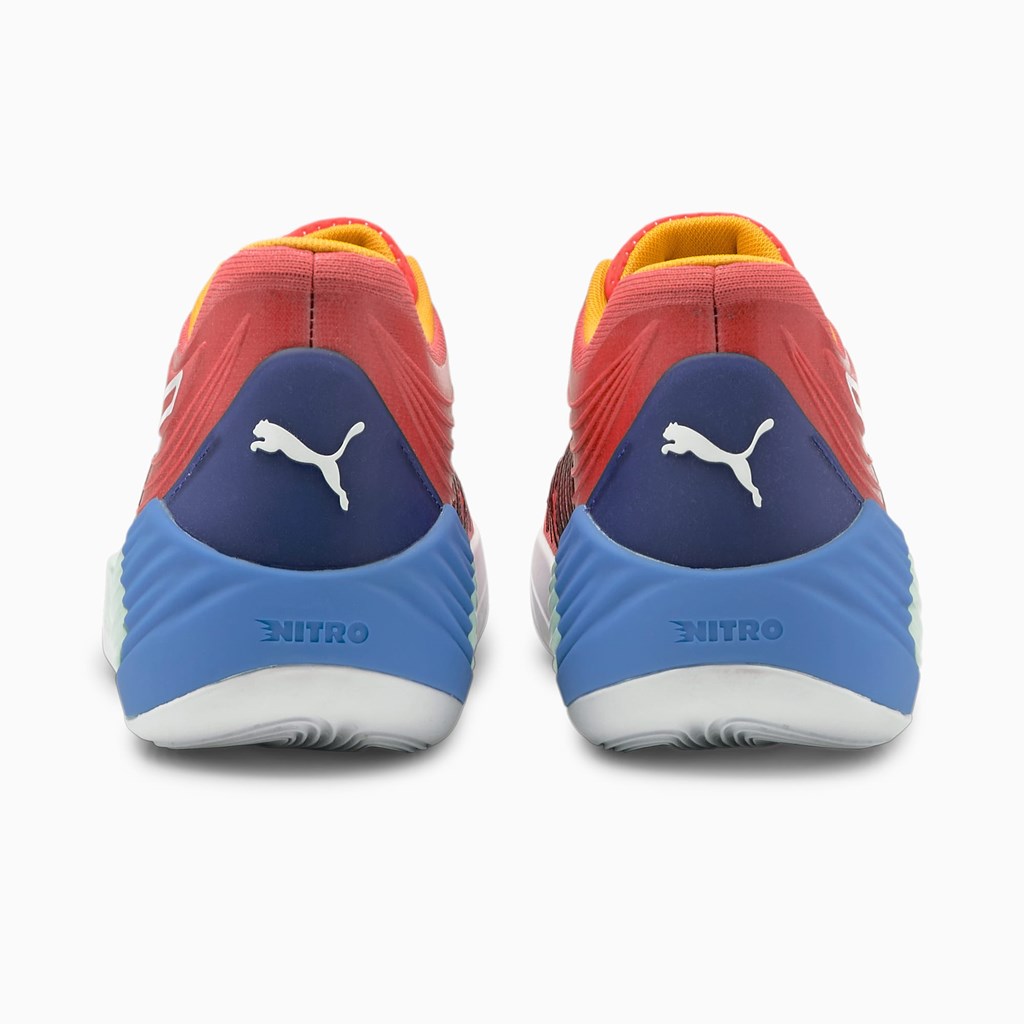 Puma Fusion Nitro Basketball Sko Herre Sunblaze / Bluemazing | 793820UGR