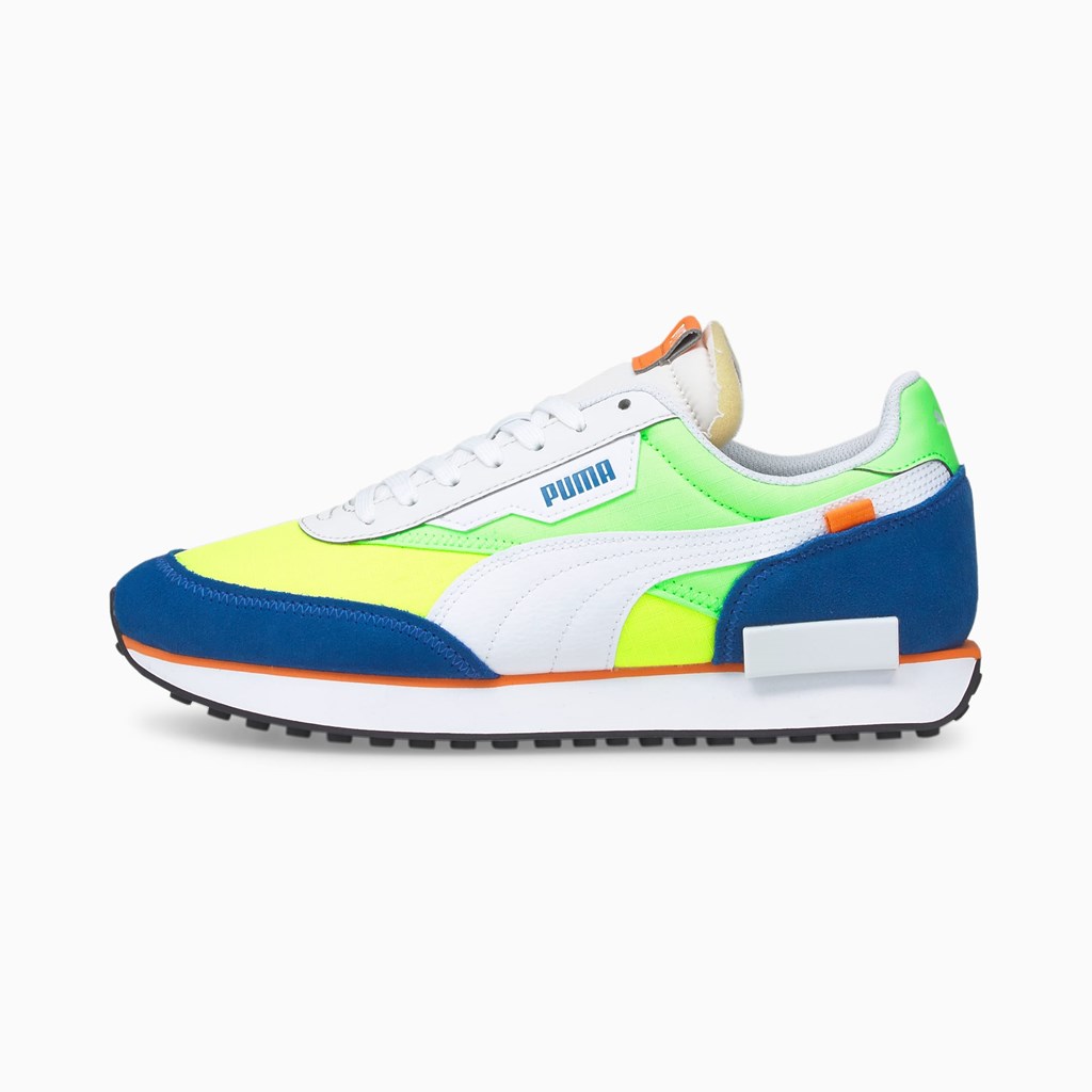 Puma Future Rider Play On Sneakers Herre Hvide Kongeblå | QX9610842