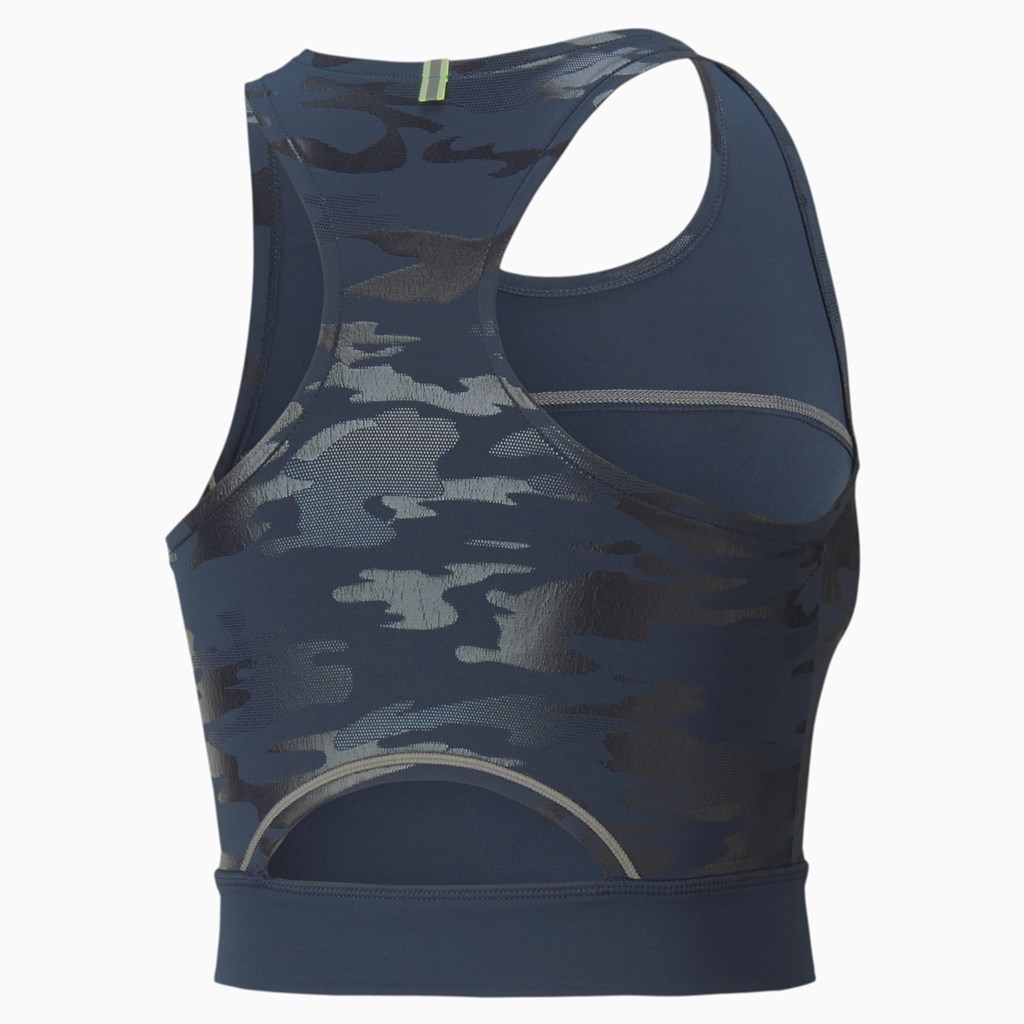 Puma High Shine Cropped Løbe Tank Tops Dame Spellbound | ZF3980165