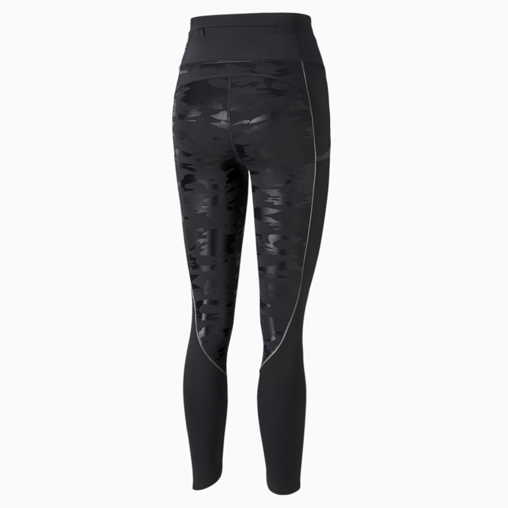 Puma High Shine High Waisted 7/8 Løbe Leggings Dame Sort | 412896HUG