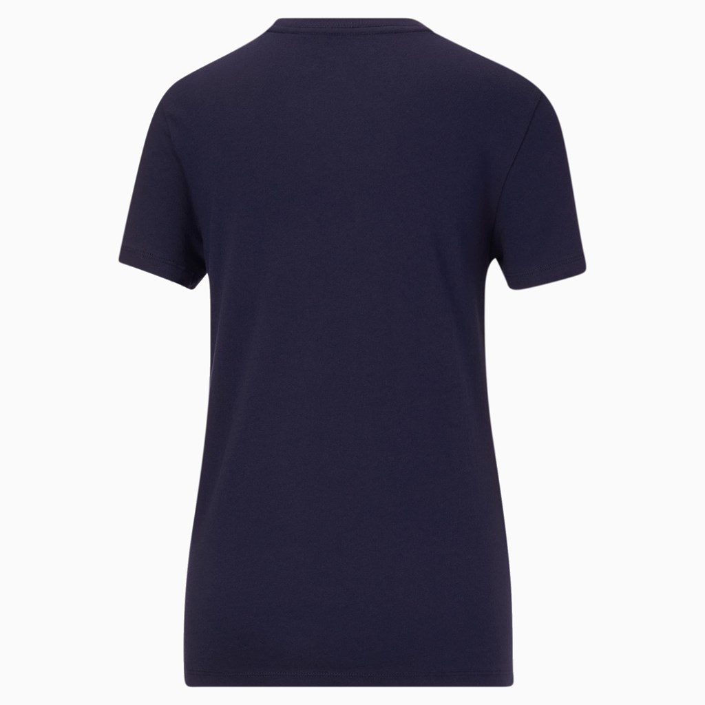 Puma Holiday Fill Løbe T-shirt Dame Peacoat | 264189JDW