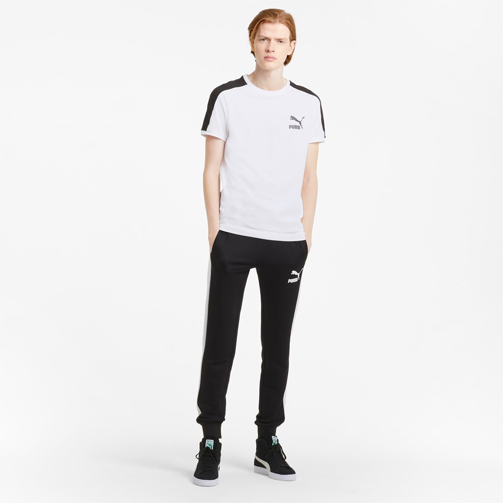 Puma Iconic T7 Løbe T-shirt Herre Hvide | 905127UPQ