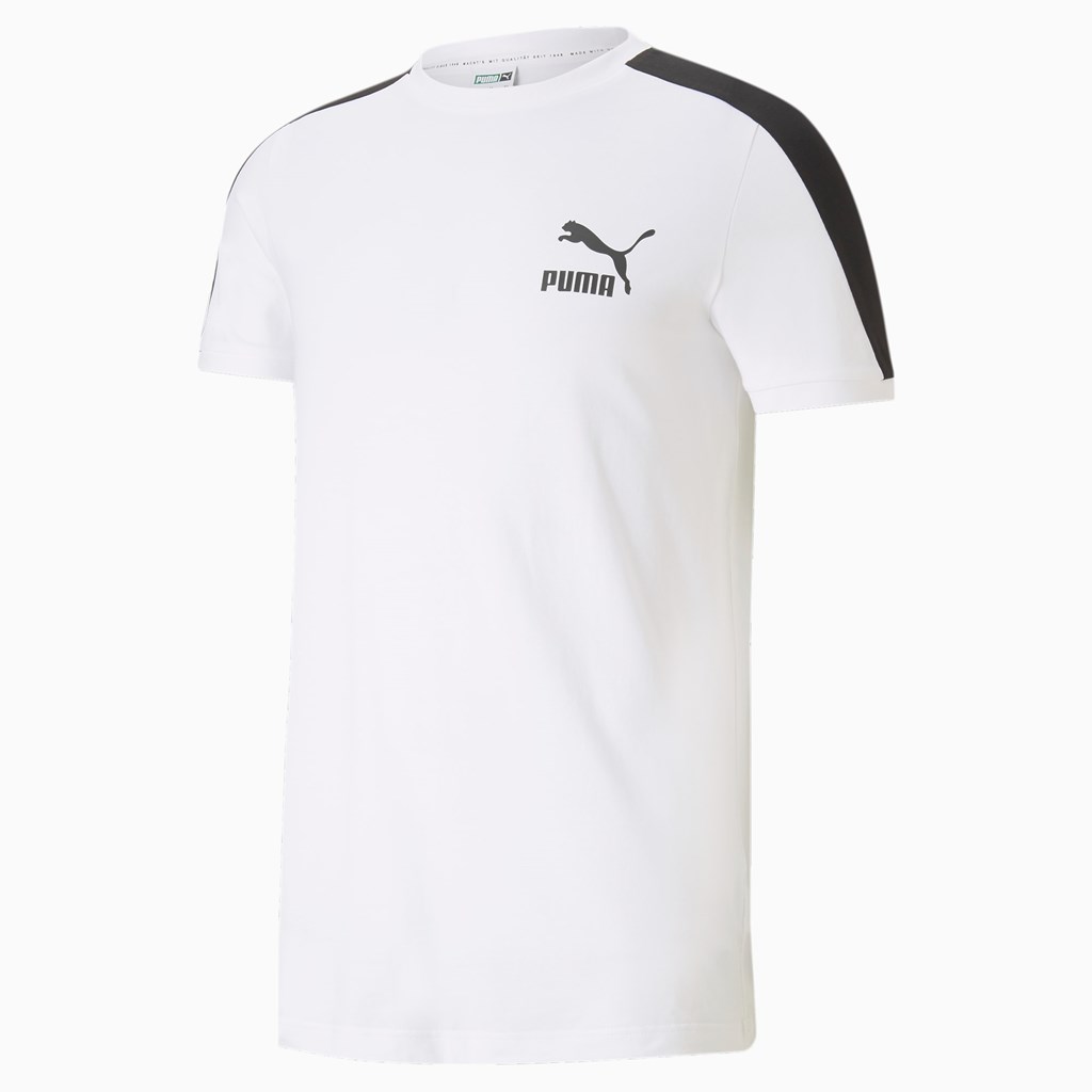 Puma Iconic T7 Løbe T-shirt Herre Hvide | 905127UPQ