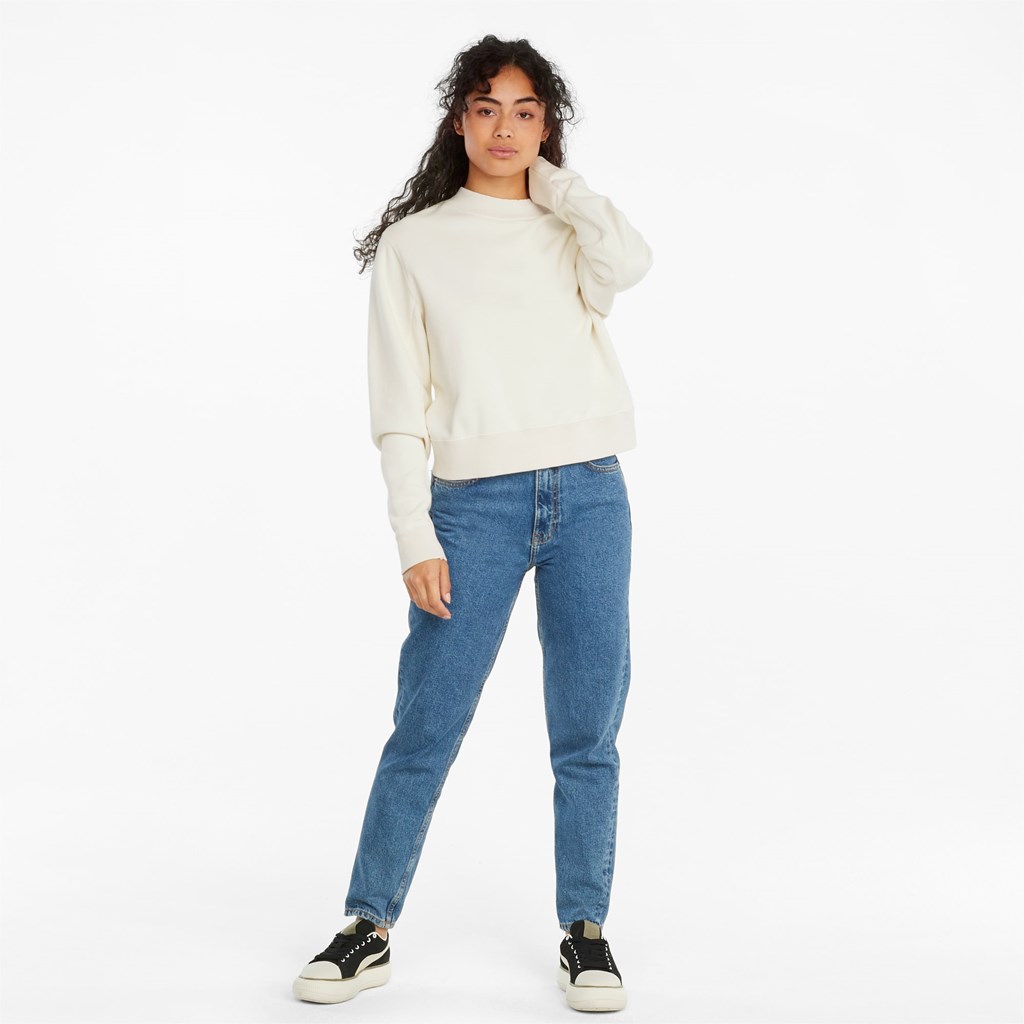 Puma Infuse Crew Neck Trøjer Dame Ivory Glow | KO6207859