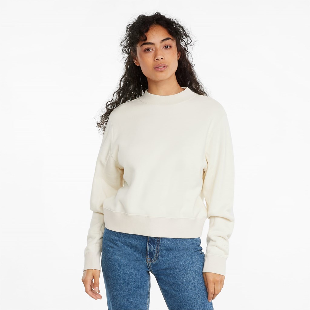 Puma Infuse Crew Neck Trøjer Dame Ivory Glow | KO6207859