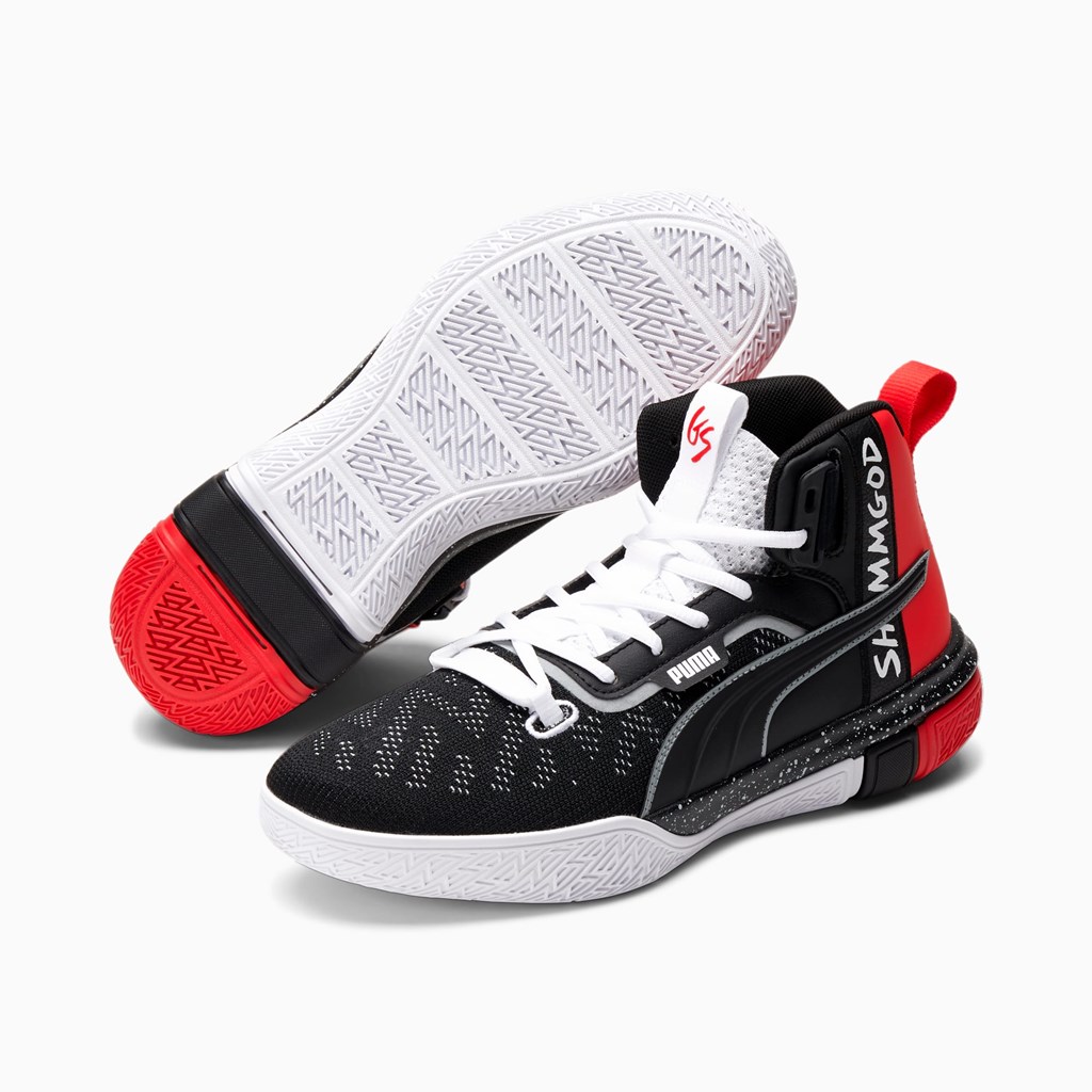 Puma Legacy Shammgod Basketball Sko Dame Sort Rød | 936184HWT