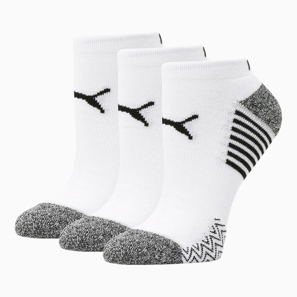 Puma Low Cut Socks [3 Pack] Sokker Dame Hvide Sort | DS9204586