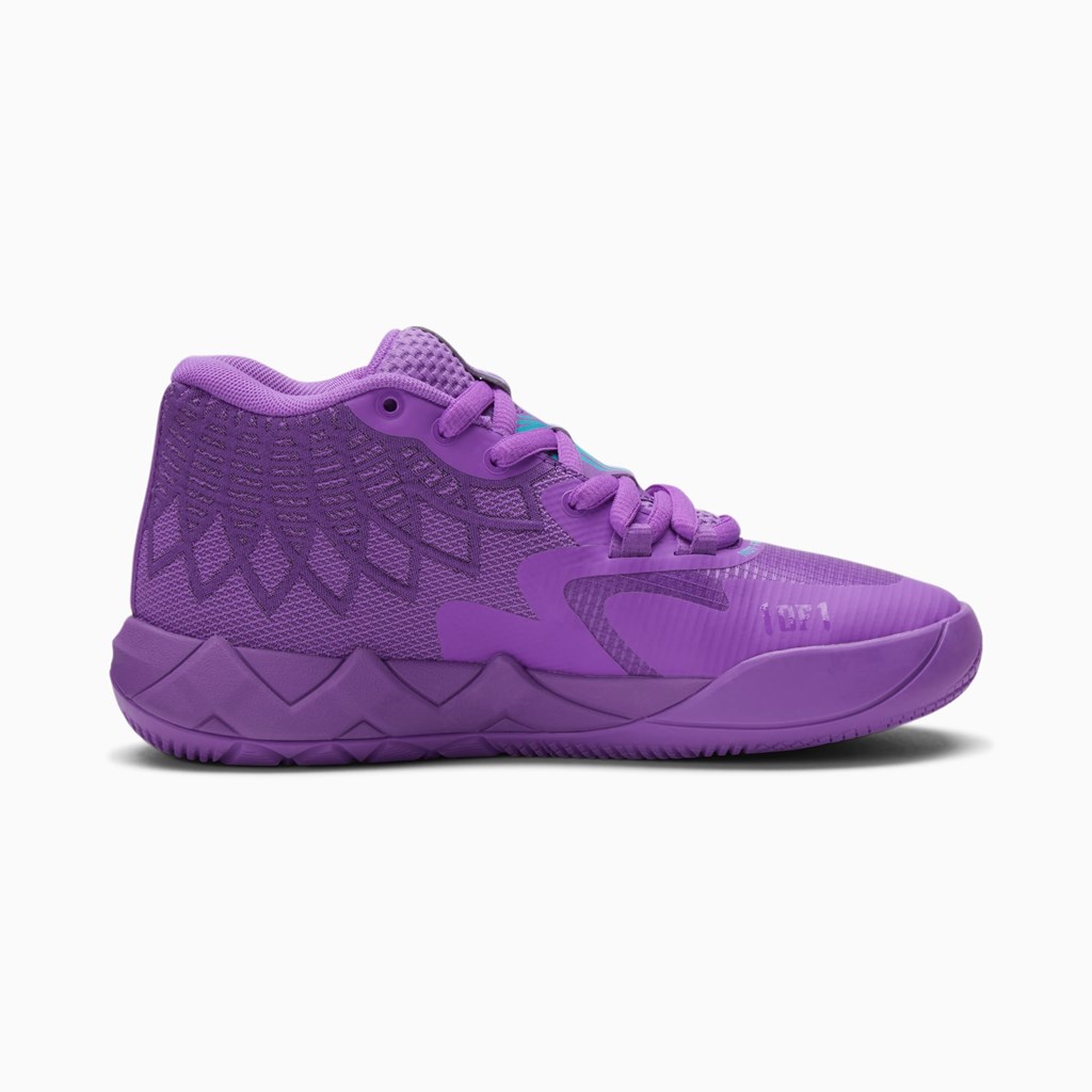 Puma MB.01 JR Basketball Sko Pige Lilla Blå | 251349WKT