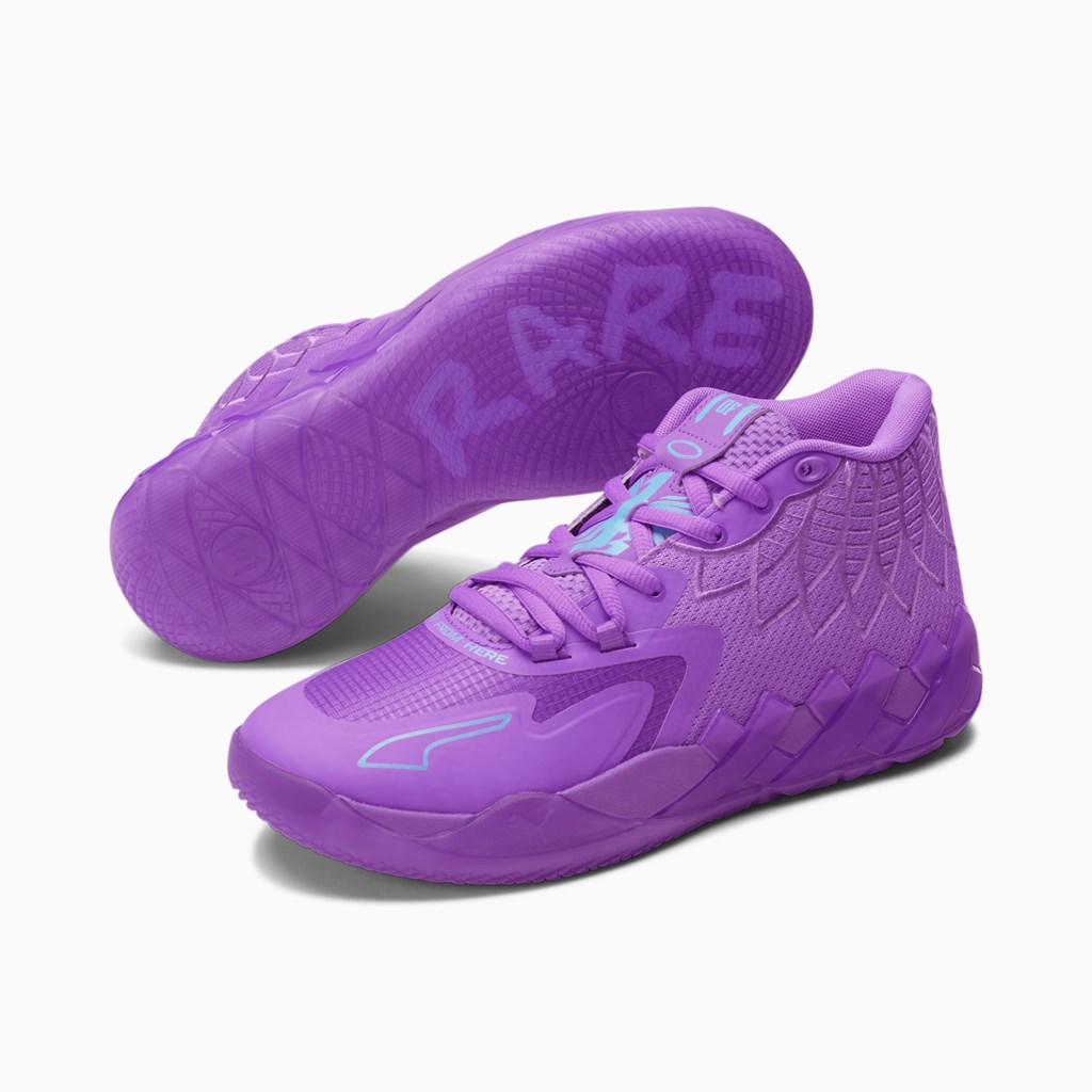 Puma MB.01 Queen City Basketball Sko Dame Lilla Blå | 974025KUQ