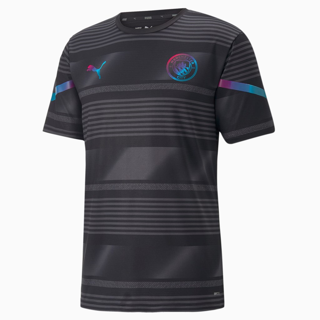 Puma Man City Prematch Soccer Jersey Herre Sort | 412753RTC