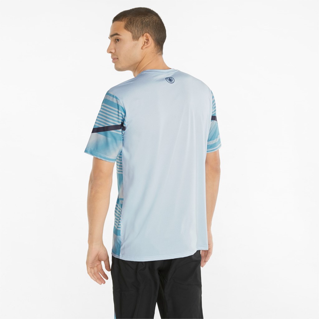 Puma Man City Prematch Soccer Jersey Herre Heather / Peacoat | 438591ZHF