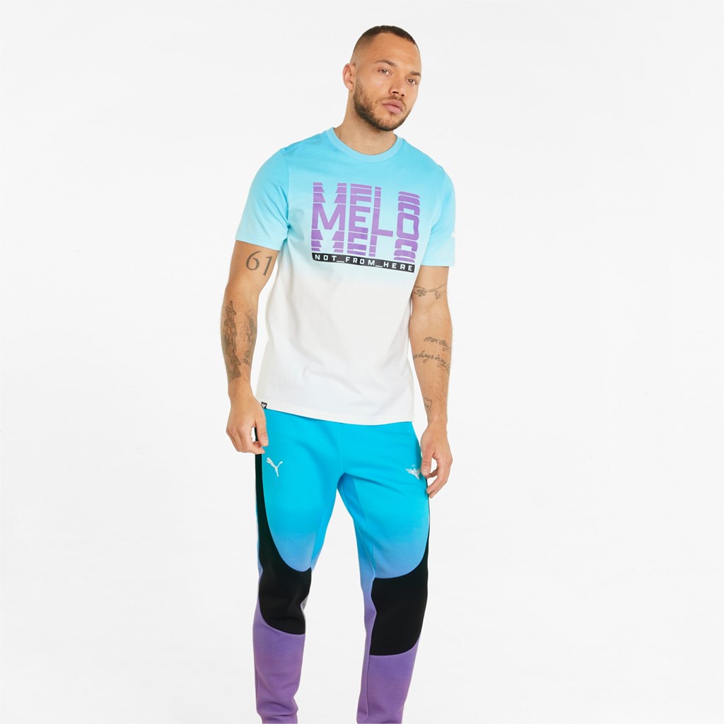 Puma Melo Dime Basketball Bukser Herre Blå | 938142EJG