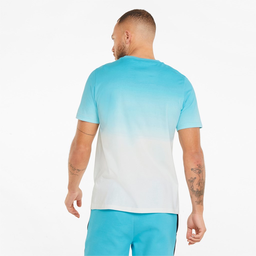 Puma Melo Fade Kort Sleeve Basketball Løbe T-shirt Herre Blå | 529461UTS