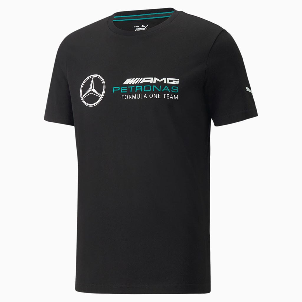 Puma Mercedes F1 ESS Logo Løbe T-shirt Herre Sort | 136845LFY